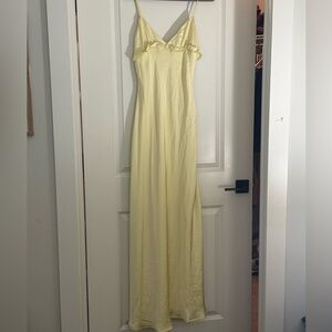Elegant Yellow Maxi Dress